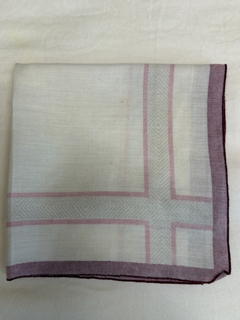 Vintage Geometric Cotton Feel Handkerchief